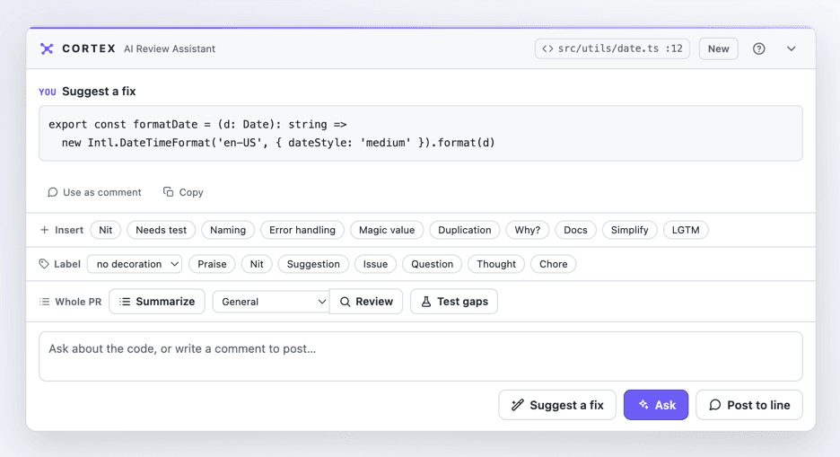 Feedback that lands as code