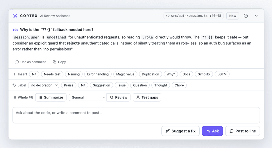 Cortex — AI Review Assistant