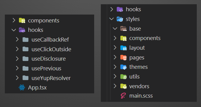 Hooks and Styles Folders